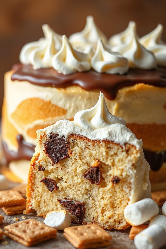 baking delicious s mores cake