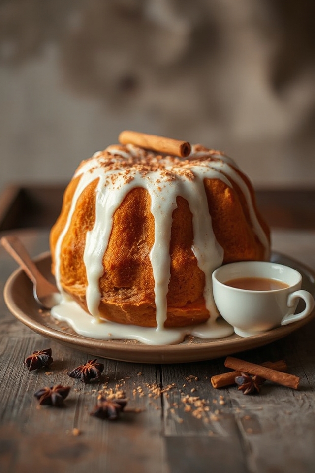 chai cake with glaze