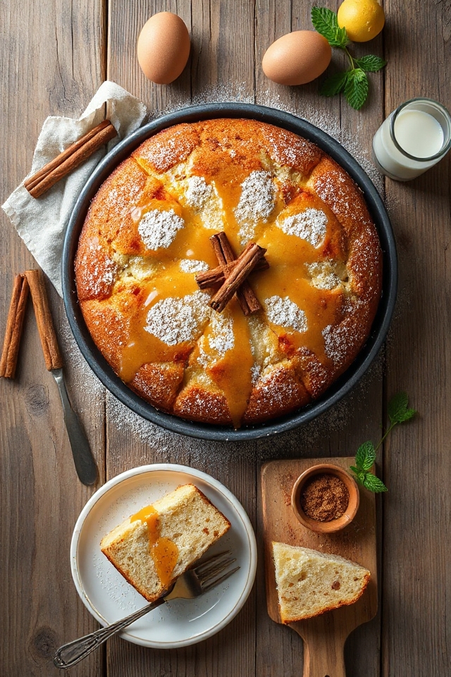 cinnamon flavored cake preparation instructions