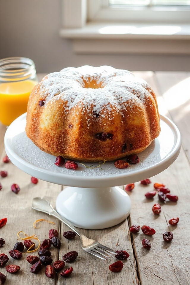 cranberry orange flavored cake