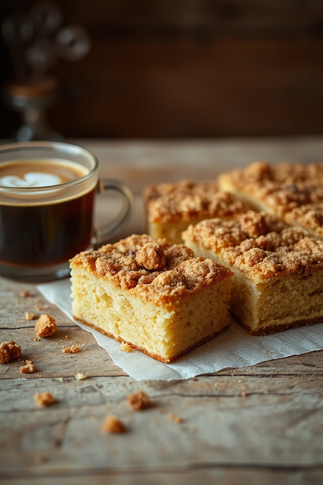 creamy batter crumbly topping