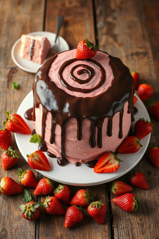 decadent chocolate strawberry dessert