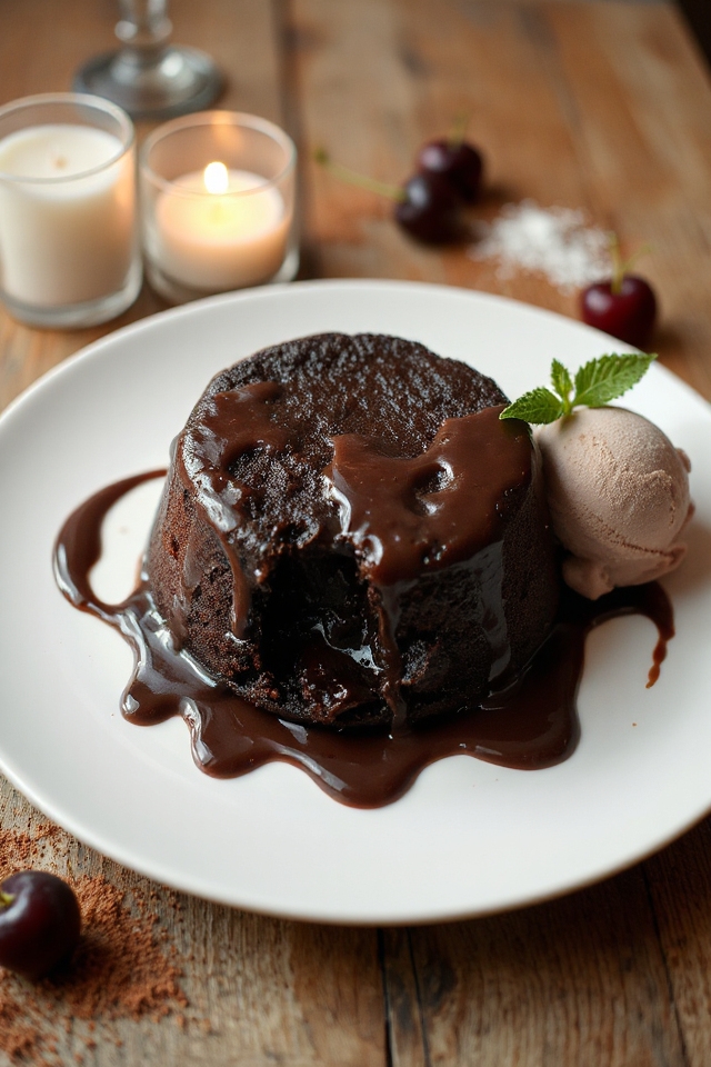 decadent molten chocolate dessert