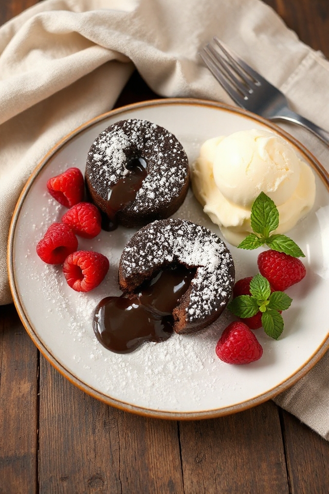 decadent molten chocolate dessert