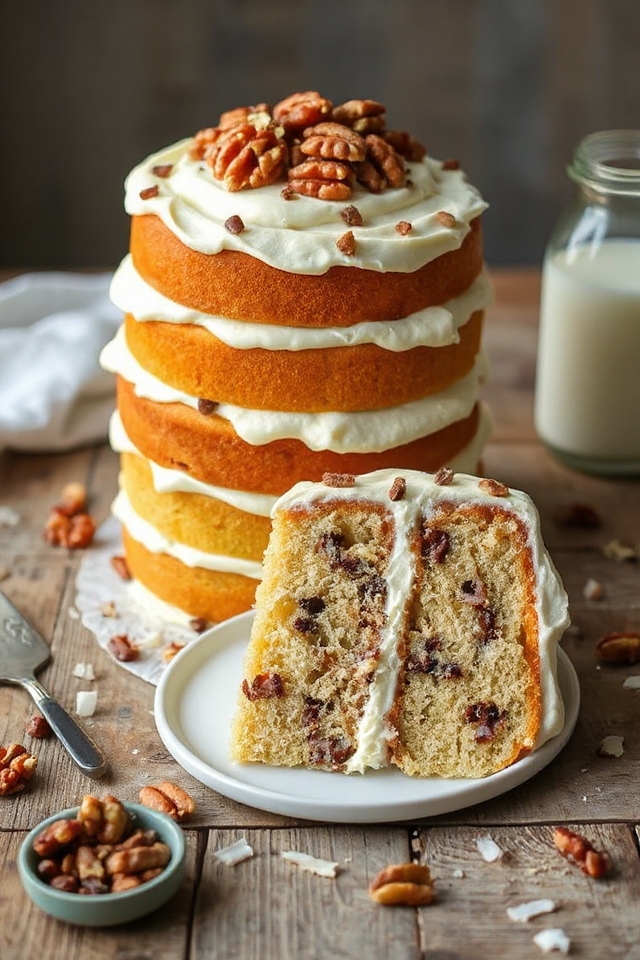 delicious black walnut cake