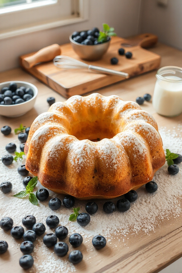 delicious blueberry bundt cake