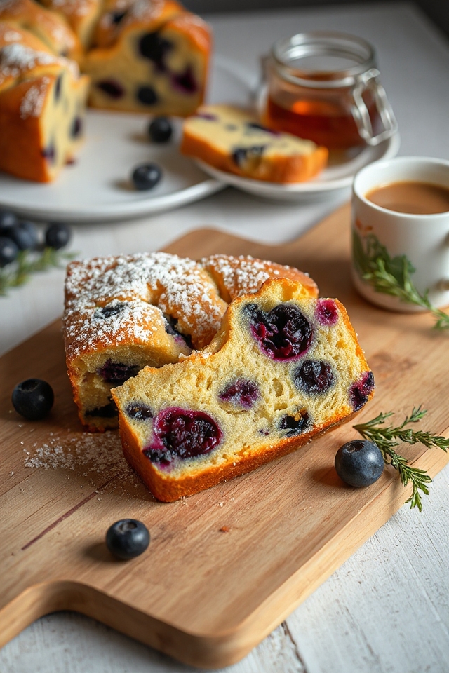 delicious blueberry coffee cake