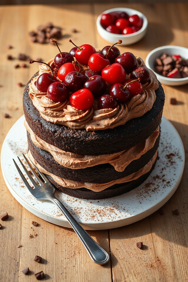 delicious chocolate cherry dessert