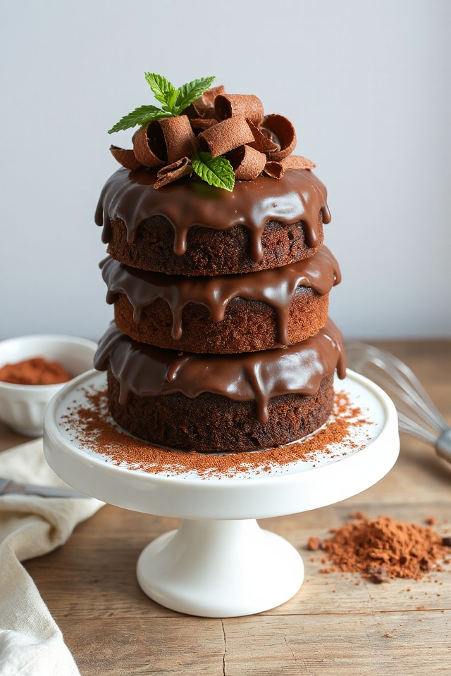 delicious chocolate layer cake