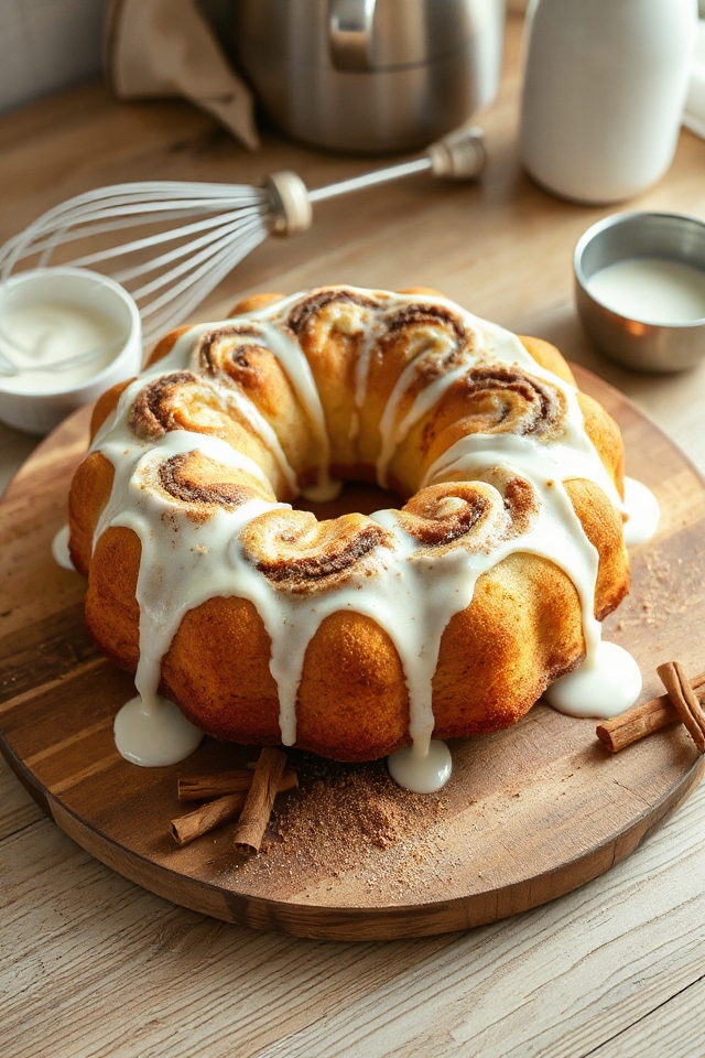 delicious cinnamon roll cake