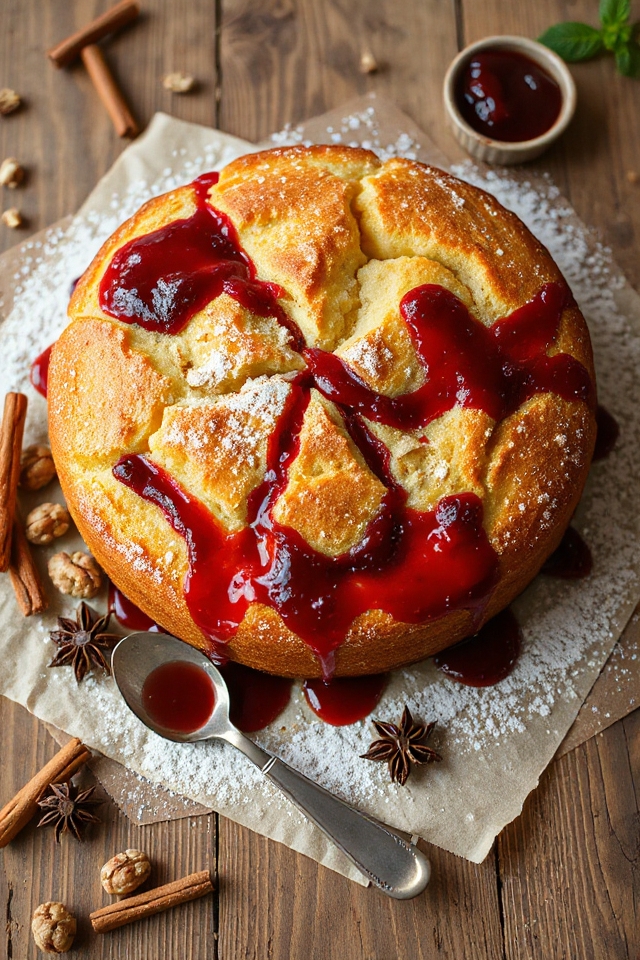delicious jam filled cake
