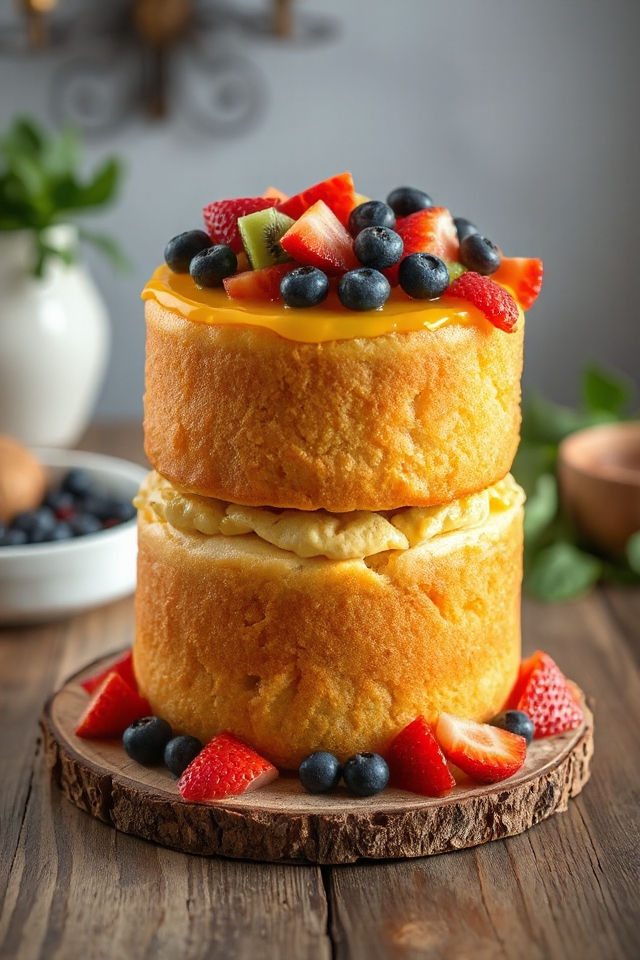 delicious mango jelly fruit cake