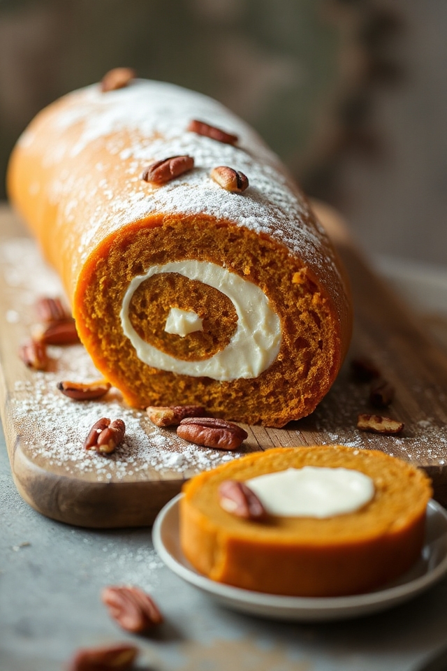 delicious pumpkin roll cake