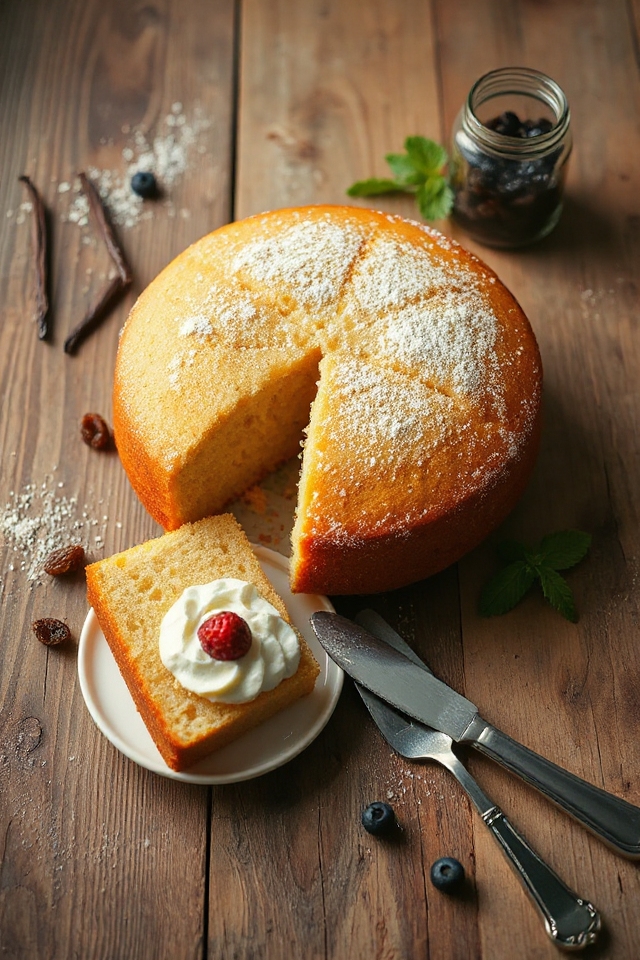 delicious vanilla sponge cake