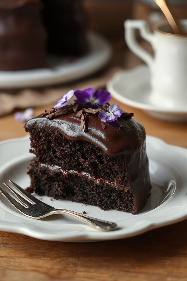 deliciously rich chocolate cake