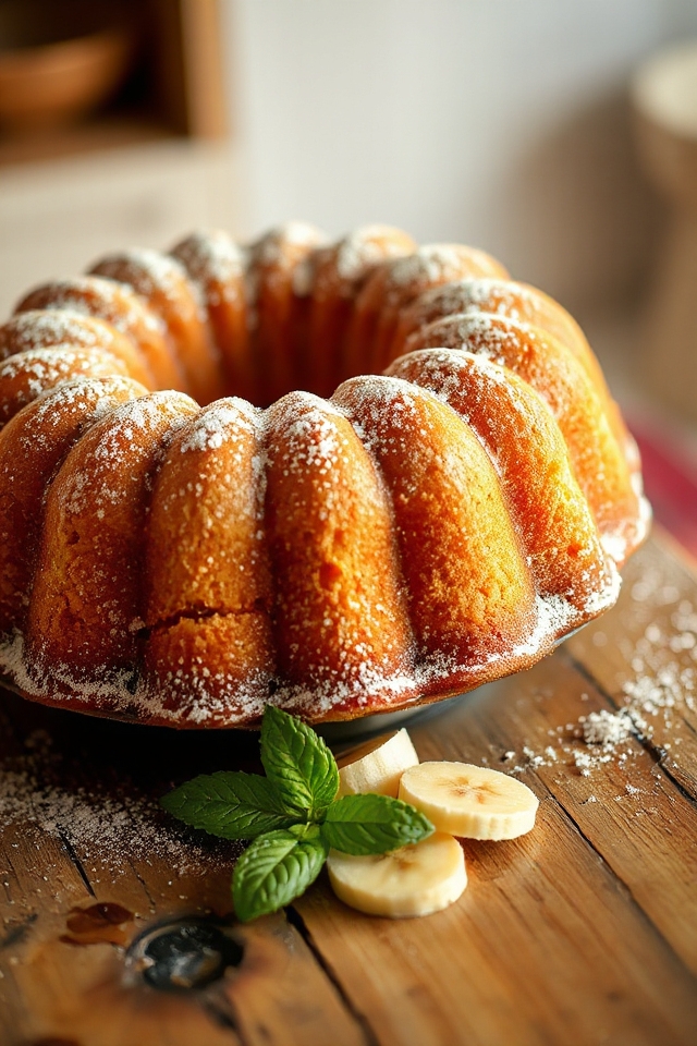 delightful banana bundt cake