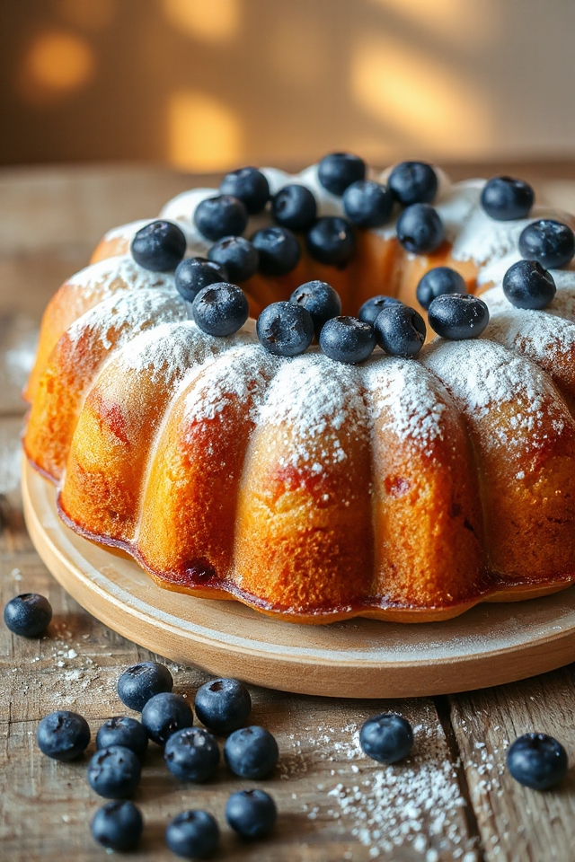 delightful blueberry bundt cake