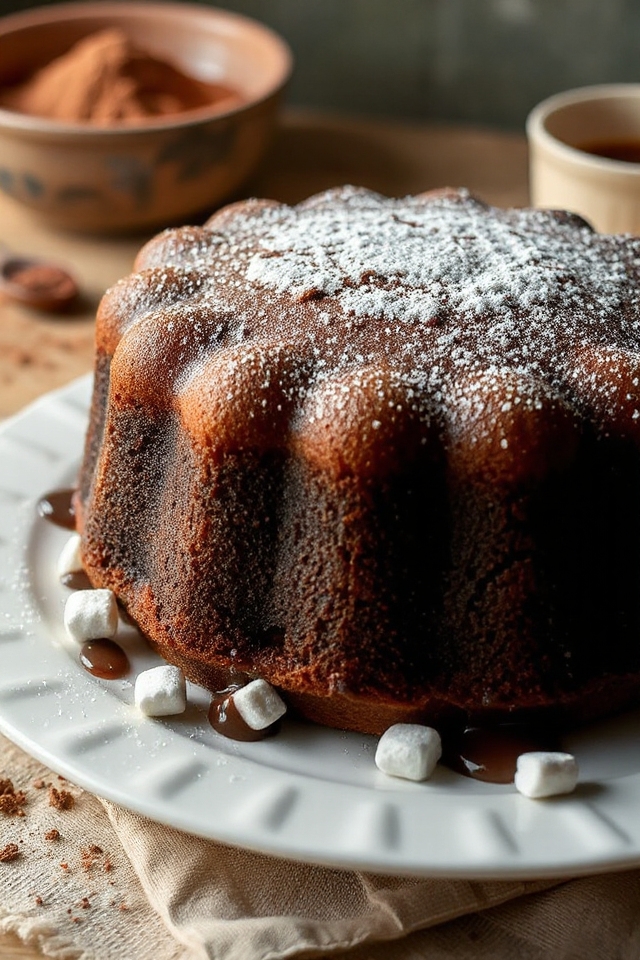 delightful warm chocolatey cake