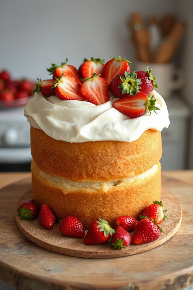 easy strawberry cake recipe