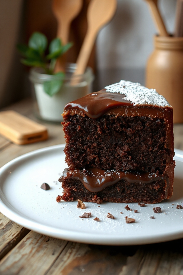 fudge cake with gooey surprise