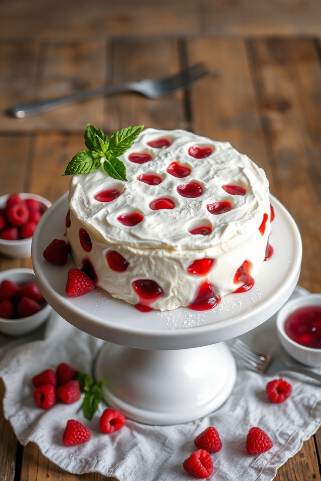 jello infused cake dessert