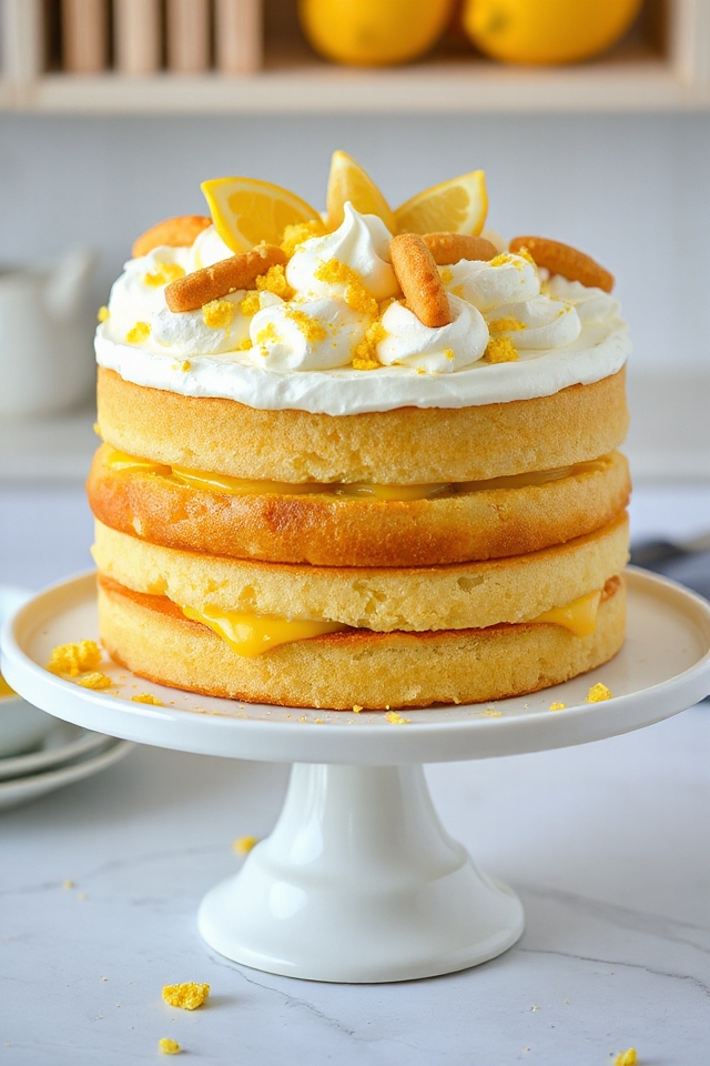 lemon layer cake assembly