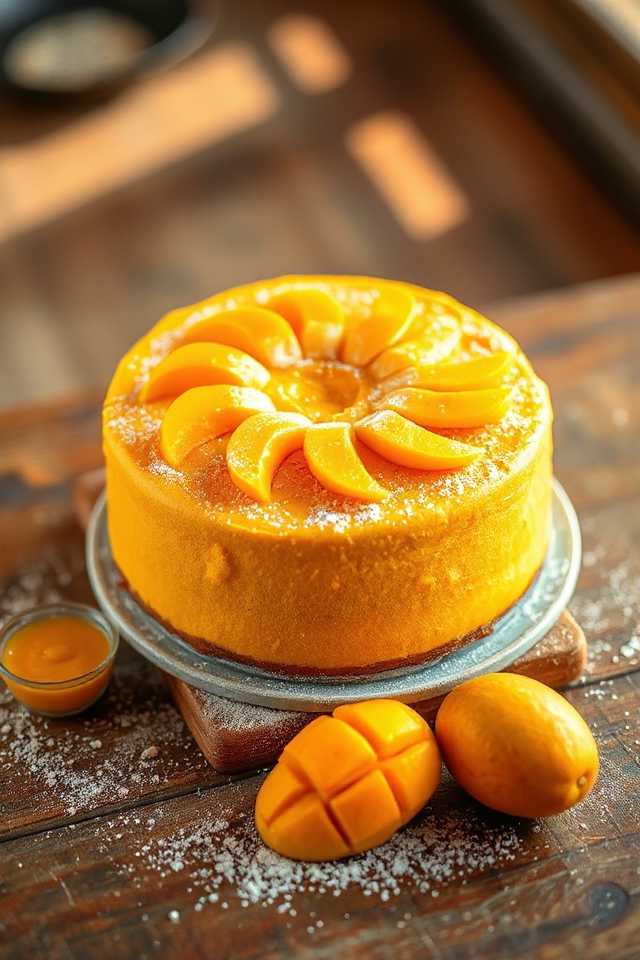mango puree almond cake