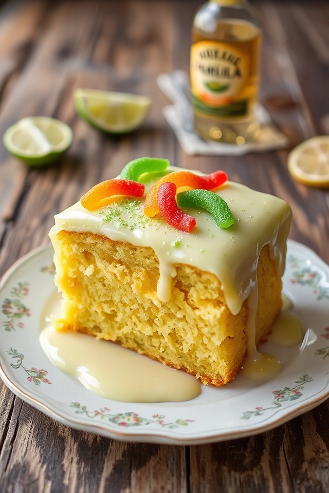 margarita cake with glaze