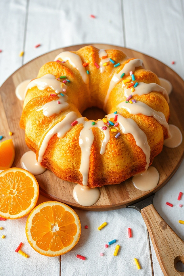 orange flavored creamy cake