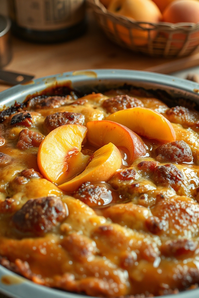 peach dump cake recipe instructions