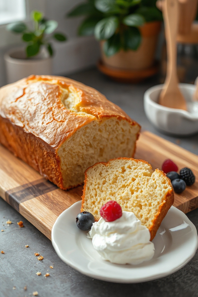 perfectly baked pound cake