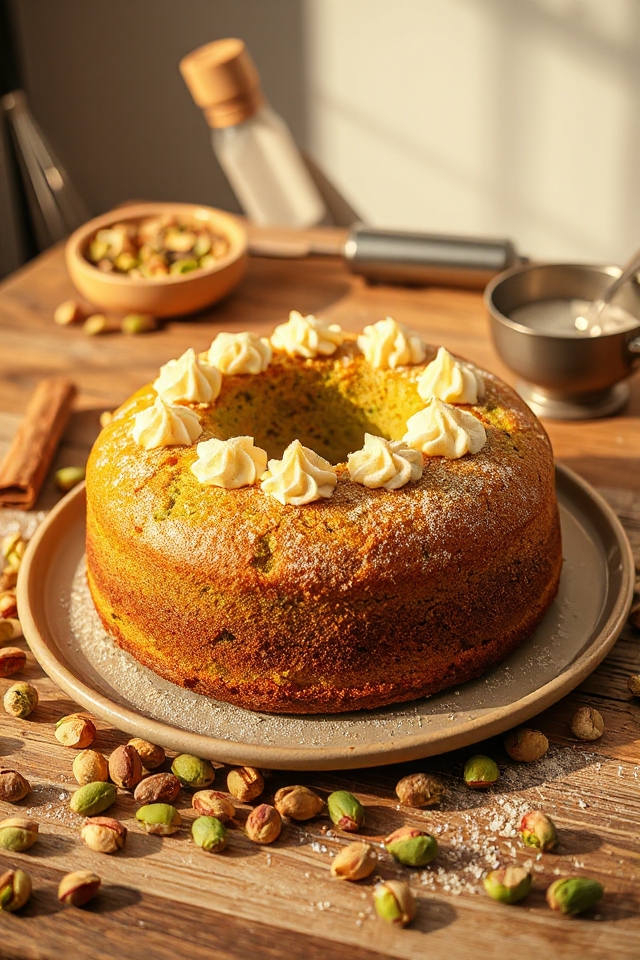 pistachio flavored pound cake