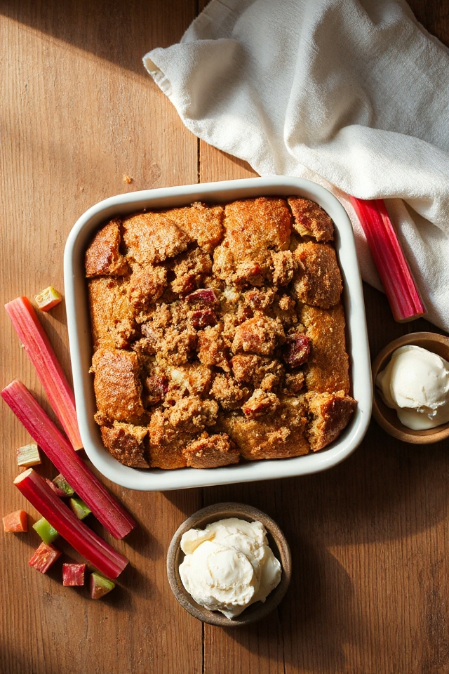 rhubarb cake baking instructions
