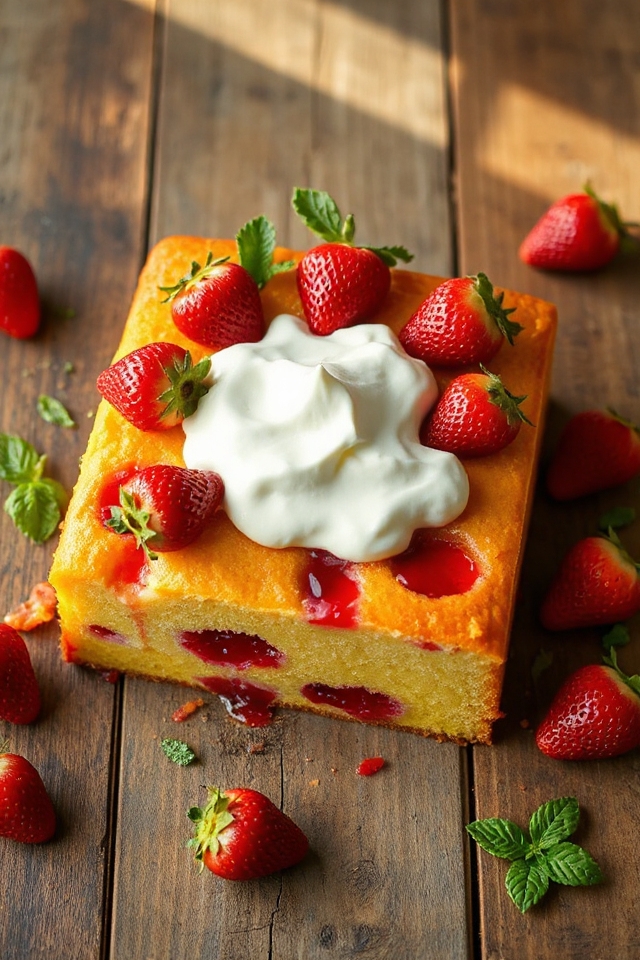 strawberry jello cake recipe