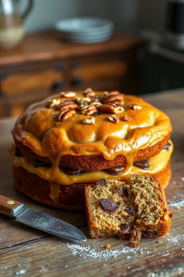 toffee cake baking process