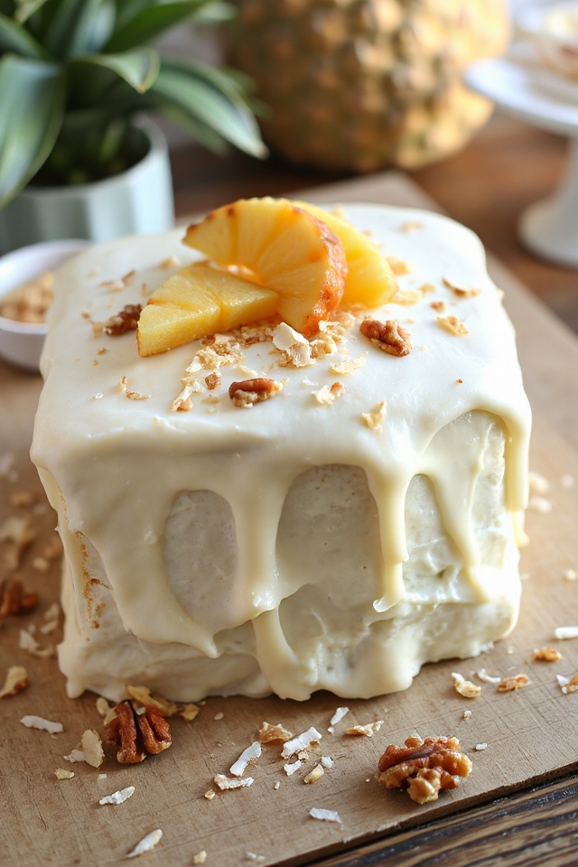 tropical coconut pineapple cake