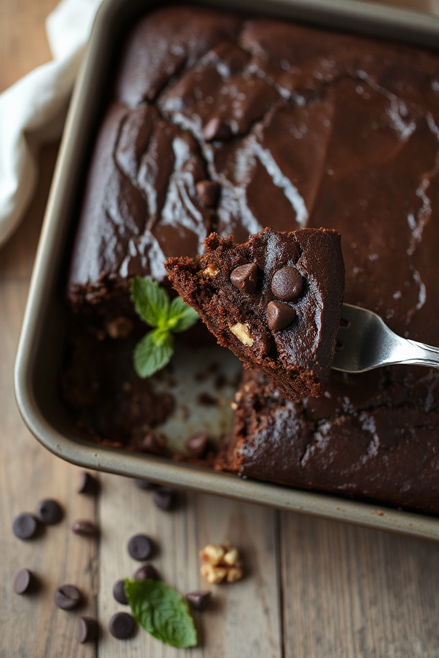 zucchini infused chocolate dessert